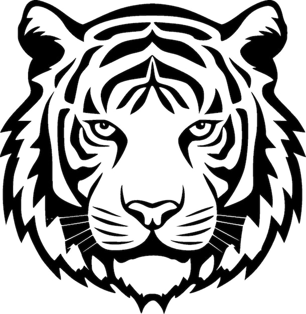 Vector tiger minimalist and simple silhouette vector illustration