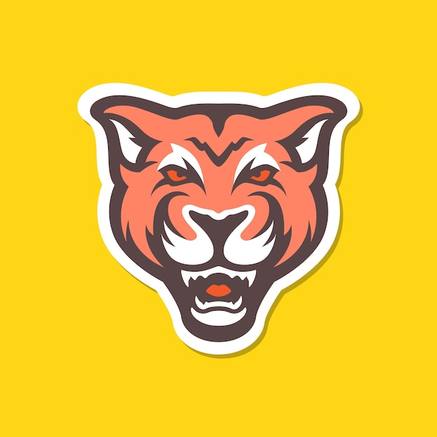 tiger portrait roar beast wildlife carnivore colorful modern mascot character cartoon sticker logo design vector icon illustration