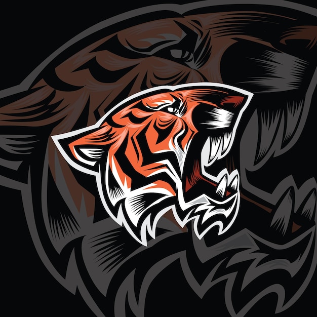 Tiger Roar Details Color Logo Illustration Vector This logo is very suitable for teams esport