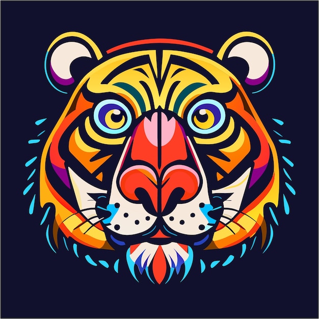 The Tiger's Spirit Colorful and Aggressive EPS