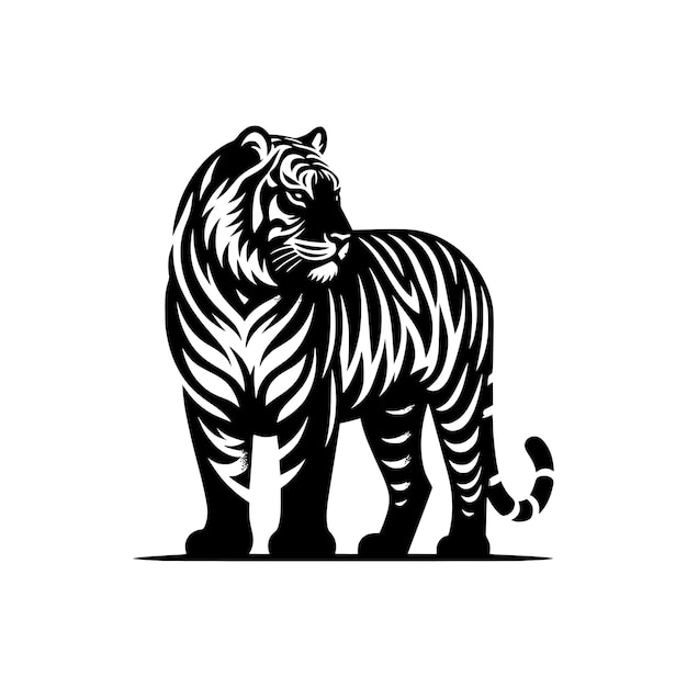 Vector tiger silhouette