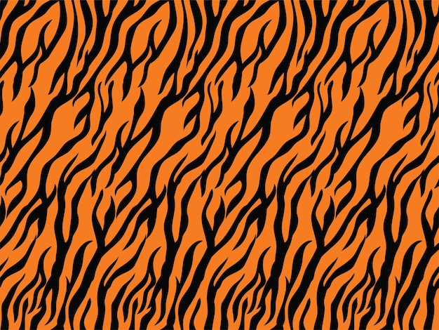 Vector tiger skin animal print fashion collection background zoo safari seamless pet pattern background