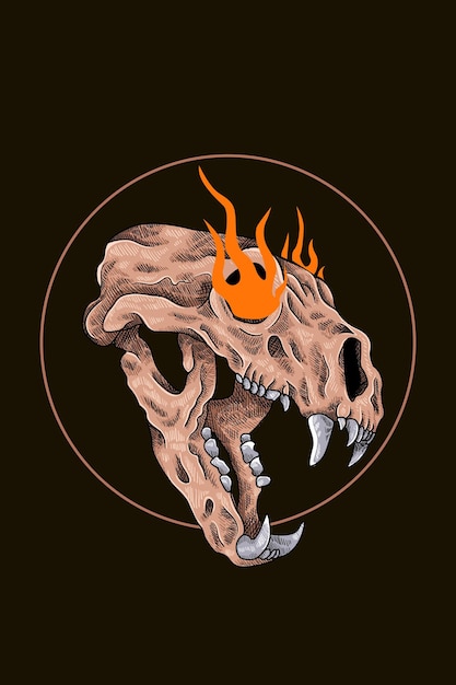 Tiger skull vector illustration