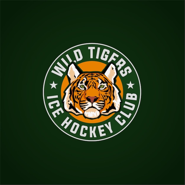 Vettore vettore del logo del club sportivo della tigre