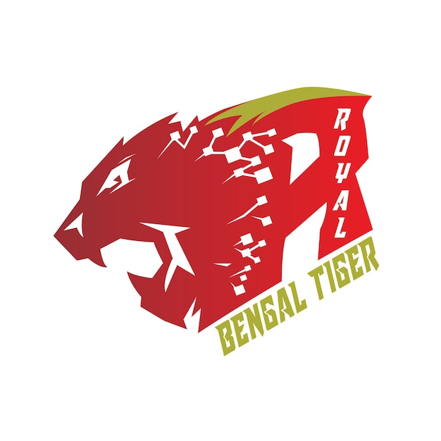 Disegno del logo della maglietta della tigre