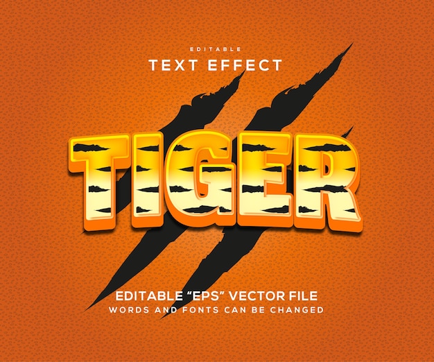 Tiger text effect style