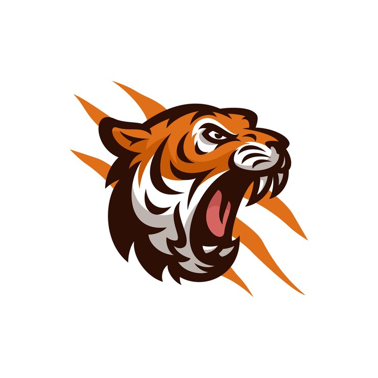 Vector tiger vector icon logo mascot illustration