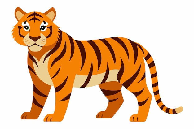 Tiger Vector Illustration isolated on a Clean Background