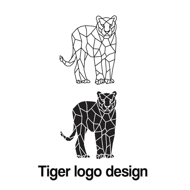 Tiger vector logo ontwerp