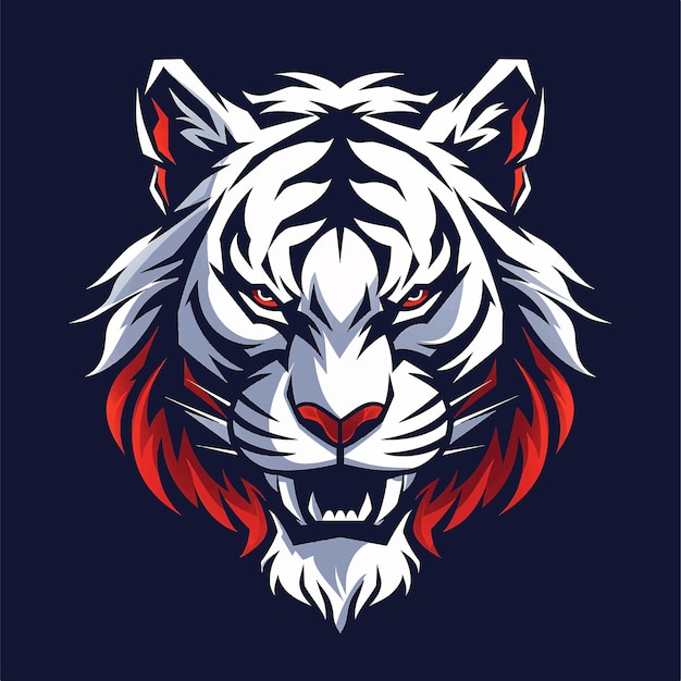 Логотип талисмана вектора тигра