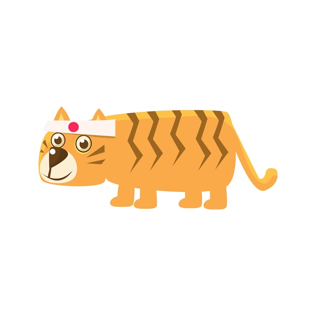 Tigre che indossa la fascia giapponese