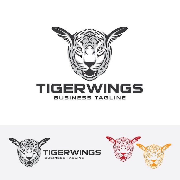 Tiger wings vector logo template