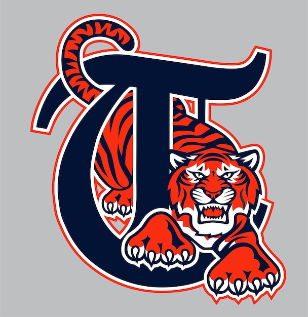 Tigers Letter T 스포츠 로고