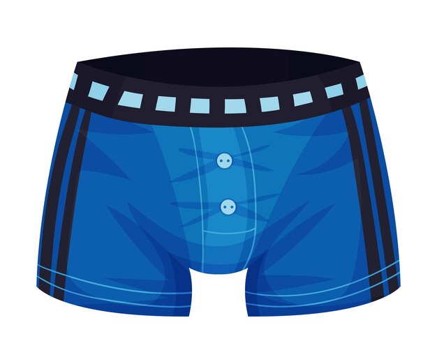 Vector tight male elastic swimming trunks isolated on white background vector illustration