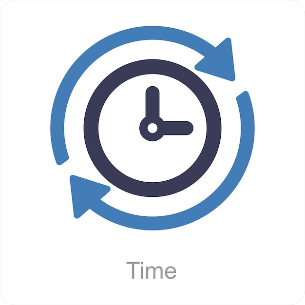 Tijd en alarm pictogram concept