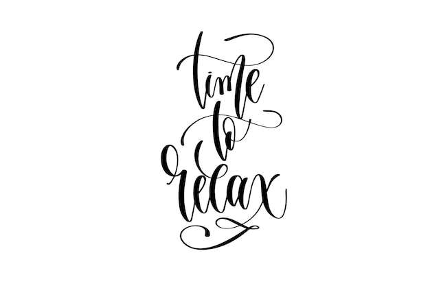 Tijd om te ontspannen hand belettering inscriptie over gelukkige zomertijd