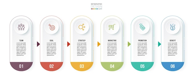 Tijdlijn grafieksjabloon zakelijke infographic