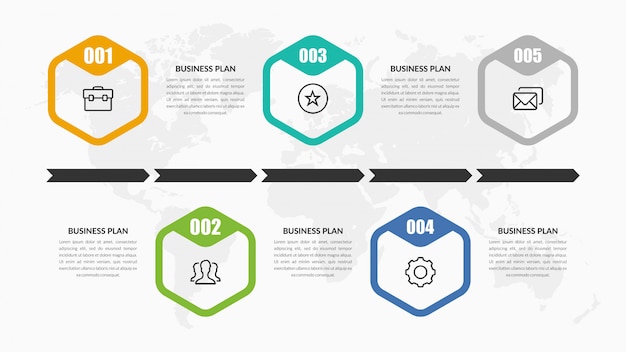 Tijdlijn infographic element design met pictogram