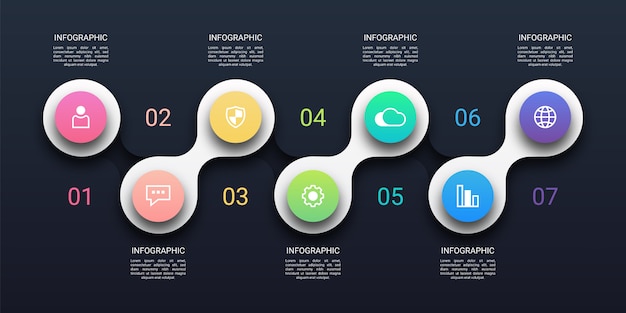 Tijdlijn Infographic illustratie