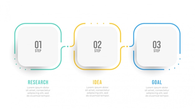 Tijdlijn infographic labelontwerp met aantal stappen. bedrijfsconcept met 3 opties.