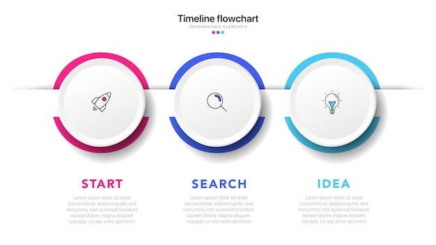 Tijdlijn infographic ontwerp met 4 5 6 opties of stappen Infographics voor bedrijfsconcept