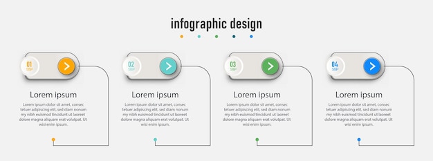 Tijdlijn infographic ontwerp met cirkel voor zakelijke sjabloon
