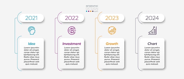 Tijdlijn infographic ontwerp.