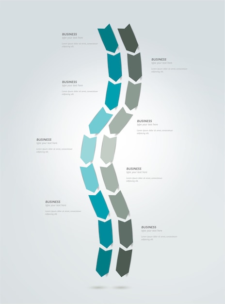 Vector tijdlijn infographic toespraak sjabloon. eenvoudig vectorontwerp.