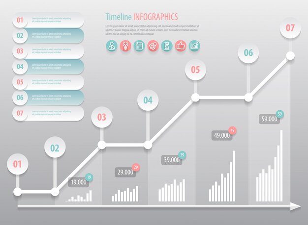 Tijdlijn infographic