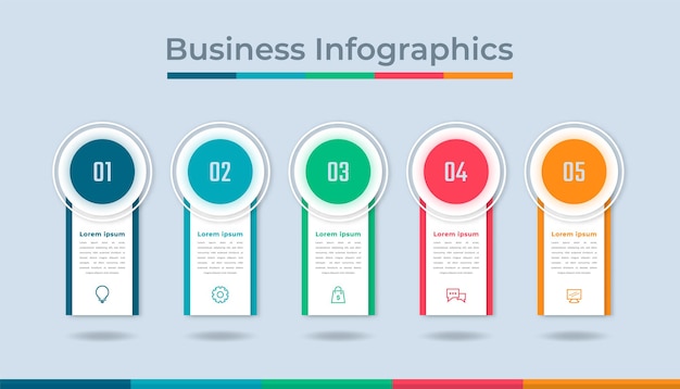 Tijdlijn Infographics Business Data Visualization Process Chart Diagram Graph met Steps Options