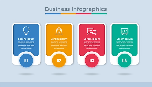 Tijdlijn Infographics Business Data Visualization Process Chart Diagram Graph met Steps Options