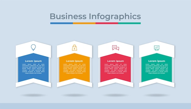 Tijdlijn Infographics Business Data Visualization Process Chart Diagram Graph met Steps Options