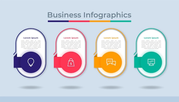 Tijdlijn Infographics Business Data Visualization Process Chart Diagram Graph met Steps Options