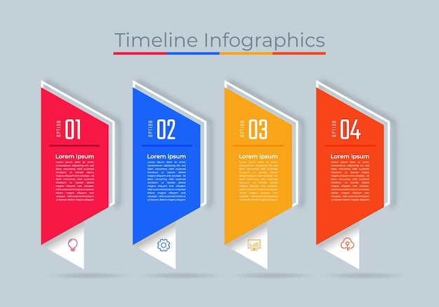 Tijdlijn Infographics Ontwerp Marketing Pictogrammen Werkstroomdiagram Jaarlijkse Business Data Visualisatie