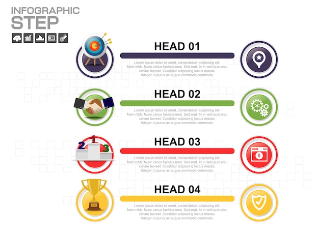 Tijdlijn infographics ontwerpsjabloon