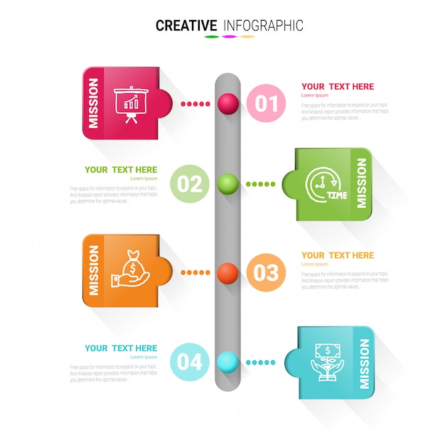 Tijdlijn infographics sjabloon, vector infographics tijdlijn ontwerpsjabloon