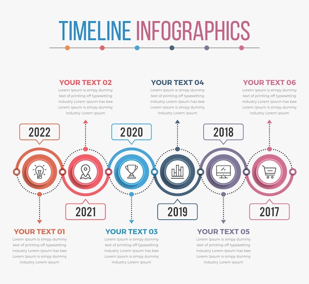 Tijdlijn infographics