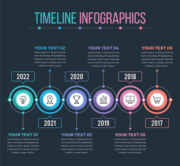 Tijdlijn infographics