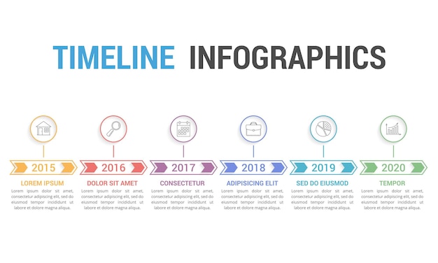 Tijdlijn infographics