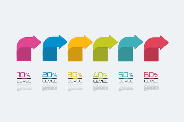 Tijdlijn stap voor stap sjabloon infographic