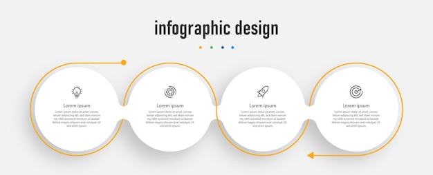 Tijdlijn technologie infographic cirkelsjabloon