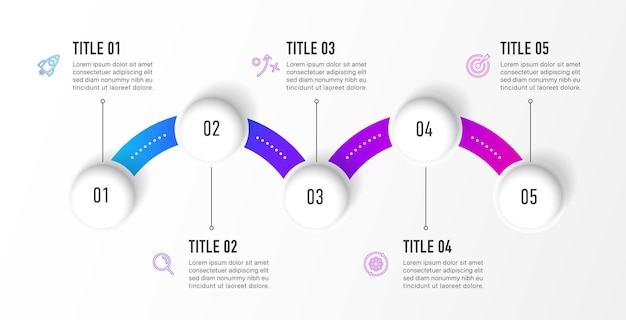 Tijdlijnopties infographic voor presentaties workflow procesdiagram stroomschemarapport