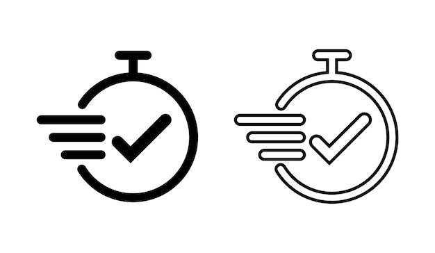 Tijdpictogram Snel vectorpictogram Deadlinepictogram