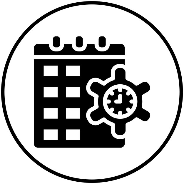 Tijdvectorpictogram illustratie van tijd en datumpictogram