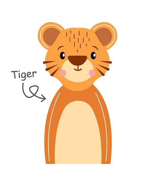 Tijger cartoon karakter vector