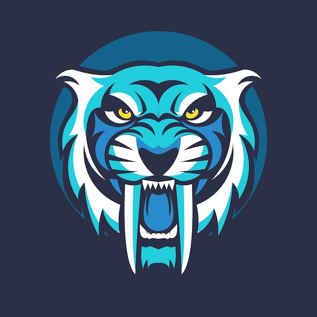 tijger dier mascotte hoofd vector illustratie logo