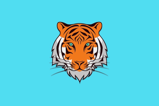 Vector tijger gezicht vector ontwerp