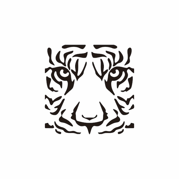 Vector tijger hoofd afbeelding ontwerp