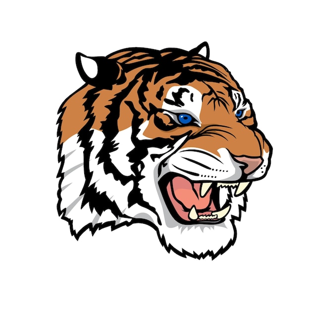 Vector tijger hoofd gratis vector