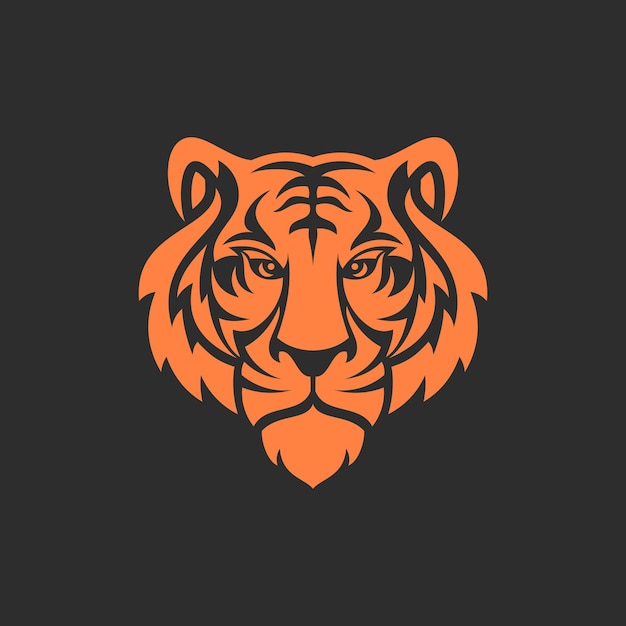 Tijger hoofd Logo ontwerp Vector